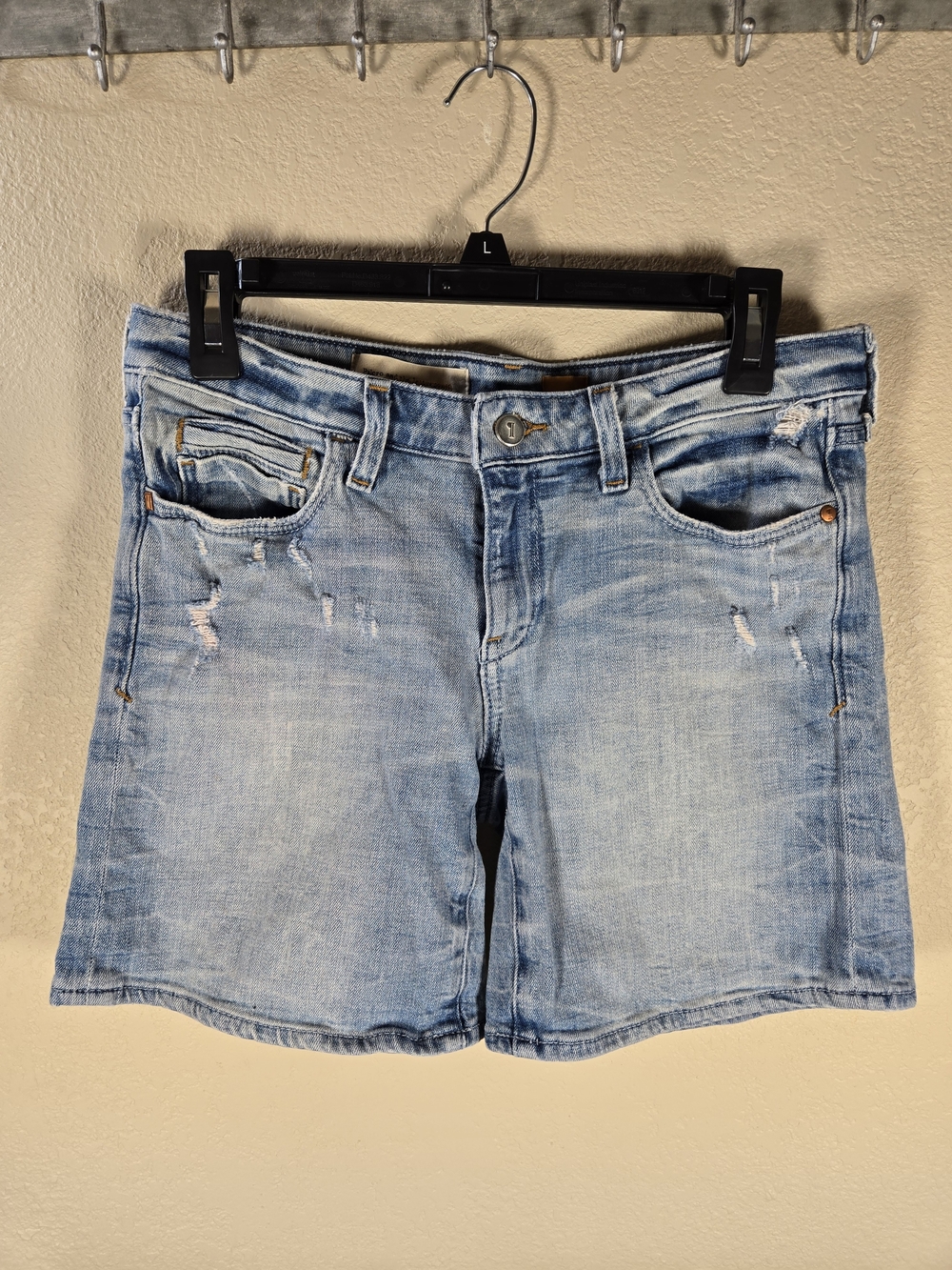 Anthropologie Pilcro and the Letterpress Light Wash Distressed Denim Shorts